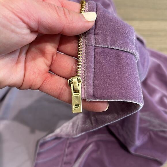 FABLETICS Bright Lilac Donna Velour Hoodie Full Zip Hood Active Jacket Size S - Picture 9 of 10